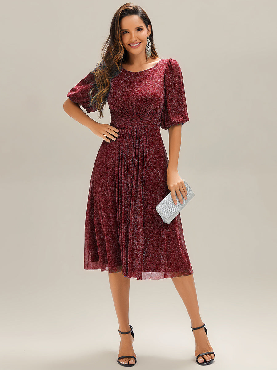 Knit Half Sleeve Wedding Guest Dress